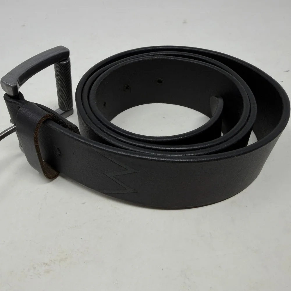 Wrangler Belt Mens 36 WR-BE-08002 Black Leather Western Roller Buckle EUC